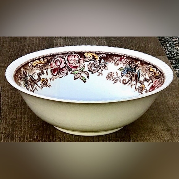 Vintage Antique 8" Round Vegetable Serving Bowl JOHNSON BROS DEVONSHIRE England - Picture 8 of 10